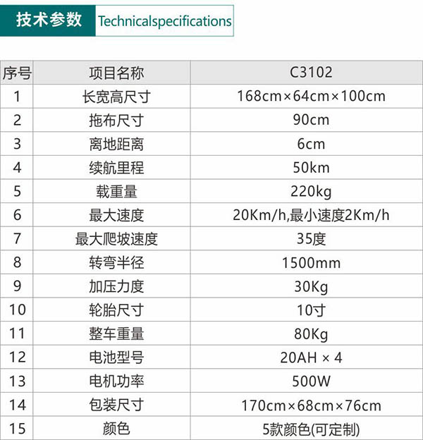 电动克拉玛依尘推车C3102